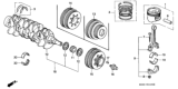 Diagram for 1993 Honda Civic Crankshaft Pulley - 13811-P02-Y80