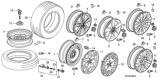 Diagram for Honda Civic Spare Wheel - 42700-SNA-A01