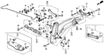 Diagram for Honda CRX Trailing Arm - 52370-SH3-A18