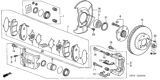 Diagram for Honda Pilot Brake Dust Shields - 45256-S9V-A00