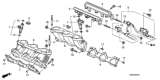 Diagram for Honda Pilot Fuel Injector - 16450-RN0-A01