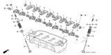 Diagram for Honda Del Sol Rocker Shaft Spring Kit - 14646-PN4-003