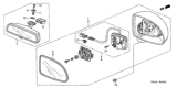 Diagram for Honda Mirror Actuator - 76210-S2A-013