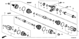 Diagram for Honda Civic Axle Shaft - 44306-TBF-A01