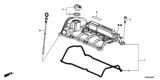 Diagram for Honda Clarity Plug-In Hybrid Valve Cover Gasket - 12341-5R0-003
