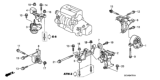 Diagram for 2008 Honda Element Motor And Transmission Mount - 50810-S7D-003