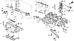 Diagram for 1993 Honda Prelude Intake Manifold Gasket - 17121-PT3-A01