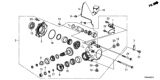Diagram for Honda CV Joint Companion Flange - 29610-RBT-000
