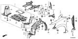 Diagram for Honda Fit Wheelhouse - 74150-T5A-000
