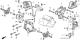 Diagram for 1999 Honda Civic Motor And Transmission Mount - 50825-S04-990