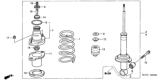 Diagram for 2004 Honda Element Coil Spring Insulator - 52686-SCV-A01