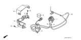 Diagram for Honda Accord EGR Vacuum Solenoid - 36190-P13-003