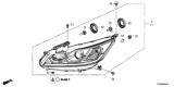 Diagram for Honda Accord Headlight - 33150-T2A-A61