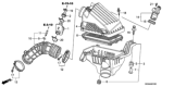 Diagram for Honda Air Filter Box - 17210-RAD-L60
