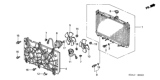 Diagram for 2004 Honda Accord Cooling Fan Assembly - 19020-RAA-A01