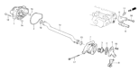 Diagram for Honda CRX Cooling Hose - 19505-PE1-721
