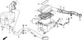 Diagram for Honda CRX Air Intake Coupling - 17228-PM5-A00