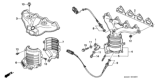 Diagram for 1996 Honda Civic Catalytic Converter - 18160-P2E-A02