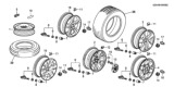 Diagram for Honda Pilot Spare Wheel - 42700-SZA-A42