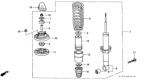 Diagram for 1996 Honda Civic Coil Spring Insulator - 52686-SR0-003