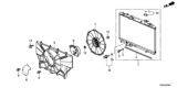 Diagram for Honda Cooling Fan Assembly - 19020-6C1-A01