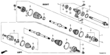Diagram for Honda Accord Hybrid Axle Shaft - 44306-T3W-A02