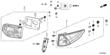 Diagram for Honda Tail Light - 34150-THR-A01