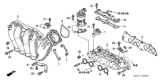 Diagram for 2010 Honda Civic Intake Manifold Gasket - 17115-RMX-007