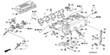 Diagram for 2002 Honda Civic Coolant Temperature Sensor - 37870-PLC-004