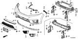 Diagram for 2016 Honda Fit Grille - 71102-T5R-A00