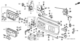 Diagram for Honda Tailgate Lock Actuator Motor - 74810-S10-013