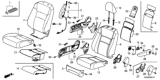 Diagram for 2020 Honda Ridgeline Seat Cushion - 81137-T6Z-A42