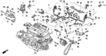Diagram for Honda Odyssey Coolant Temperature Sensor - 37760-P00-003
