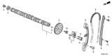 Diagram for 2015 Honda Civic Timing Chain Tensioner - 14510-RW0-004