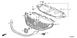 Diagram for 2015 Honda Civic Grille - 71121-TR3-A01