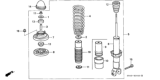 Diagram for Honda Del Sol Shock And Strut Mount - 52725-SR0-003