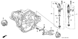 Diagram for 1994 Honda Del Sol Clutch Fork - 22821-P80-010