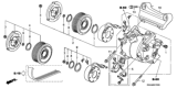 Diagram for Honda CR-V A/C Compressor - 38810-RZY-A01