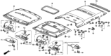 Diagram for Honda Odyssey Sun Visor Clip - 88217-SX0-000ZJ