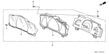 Diagram for Honda Ridgeline Gauge Trim - 78156-SJC-A01