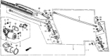 Diagram for Honda CRX Windshield Wiper - 38472-SB2-305