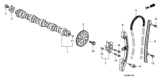 Diagram for Honda Timing Chain Tensioner - 14510-RME-A01