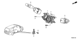Diagram for Honda Fit Door Jamb Switch - 35400-T0A-003