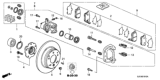 Diagram for 2011 Honda Ridgeline Wheel Bearing - 42200-SJC-A01