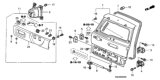 Diagram for Honda CR-V Liftgate Hinge - 68730-S9A-003ZZ