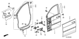 Diagram for Honda Odyssey Door Hinge - 67460-SHJ-A01ZZ