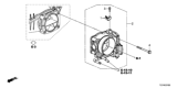 Diagram for Honda Throttle Body - 16400-5J6-A01