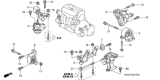 Diagram for 2003 Honda CR-V Motor And Transmission Mount - 50805-SJF-981