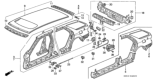 Diagram for 1993 Honda Accord Fuel Door Release Cable - 74411-SM5-A00