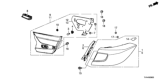 Diagram for 2021 Honda Accord Tail Light - 33550-TVA-A01